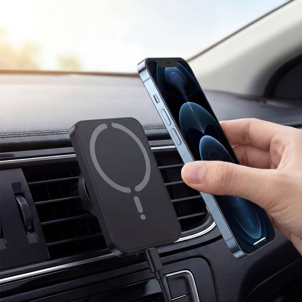 MagSafe Magnetic Wireless Car Charger – 30W Fast Charging