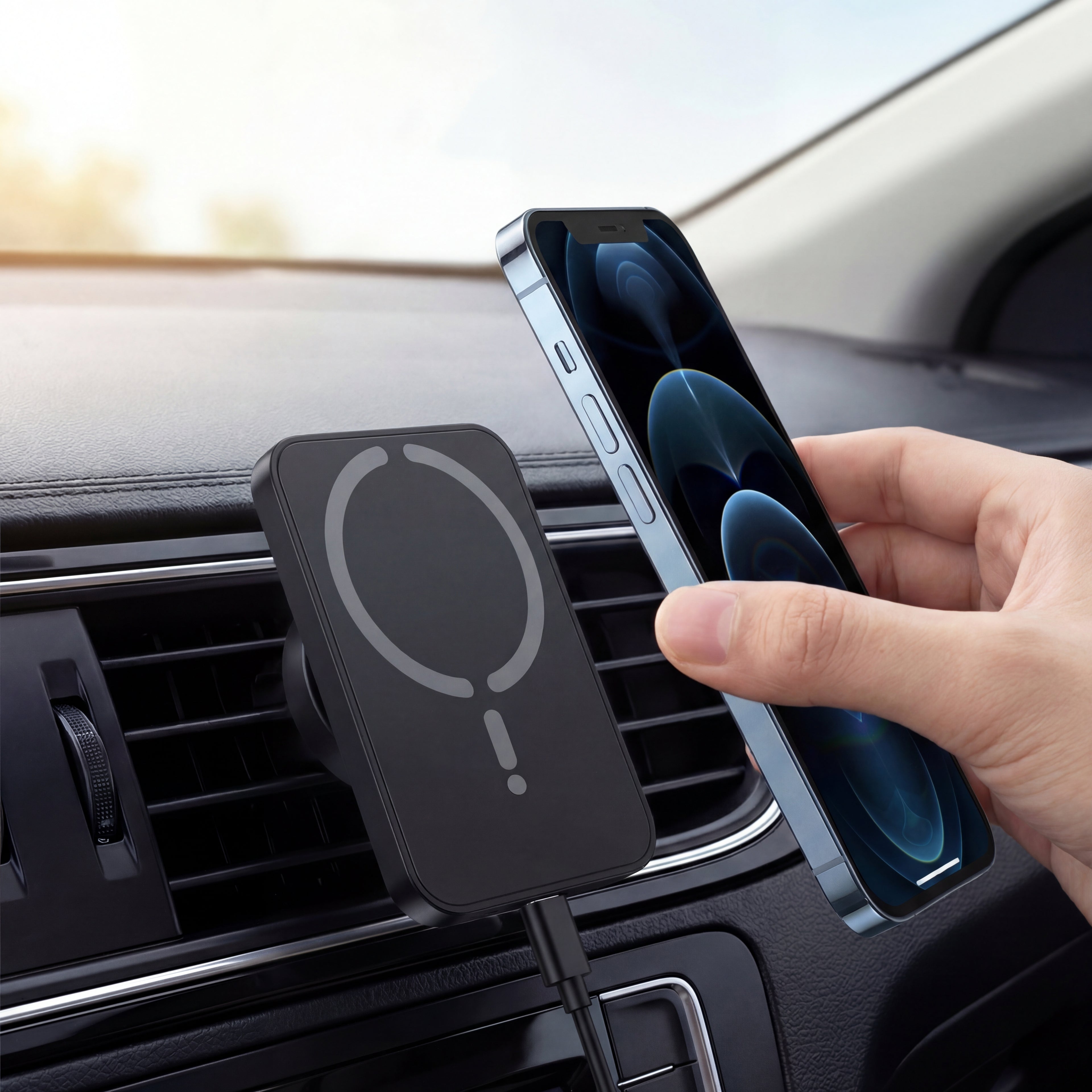 MagSafe Magnetic Wireless Car Charger – 30W Fast Charging